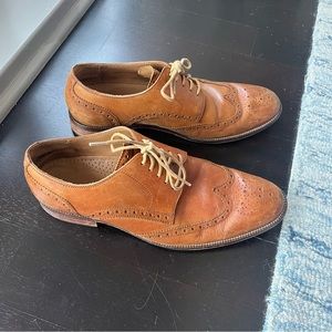 Men's Cole Haan NikeAir Geraldo British Tan Wingtip Leather Dress Shoe